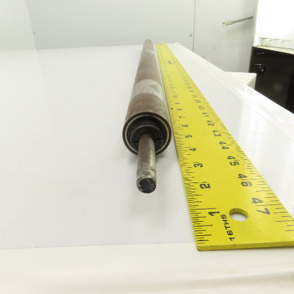 34" W x 1.485" OD Steel Gravity Conveyor Roller 0.435" Shaft 34-7/8" BF