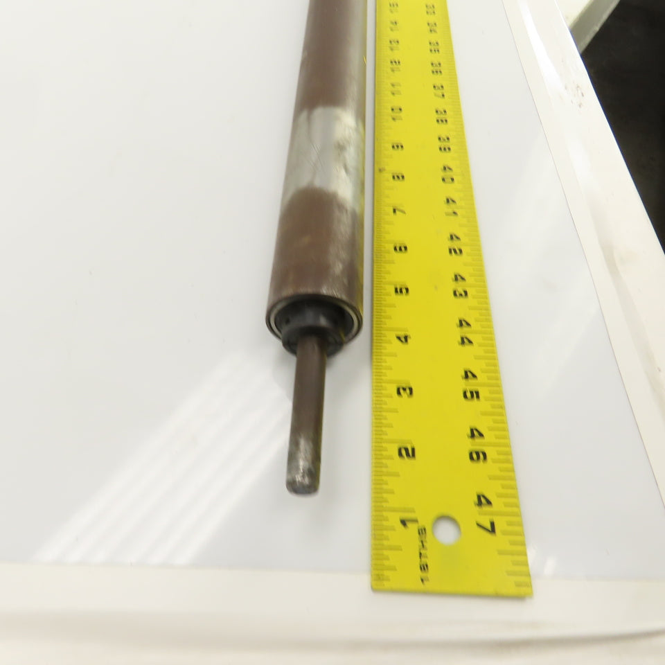 34" W x 1.485" OD Steel Gravity Conveyor Roller 0.435" Shaft 34-7/8" BF