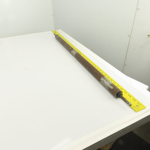 34" W x 1.485" OD Steel Gravity Conveyor Roller 0.435" Shaft 34-7/8" BF