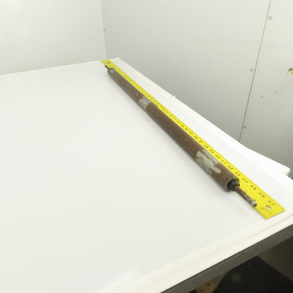 34" W x 1.485" OD Steel Gravity Conveyor Roller 0.435" Shaft 34-7/8" BF