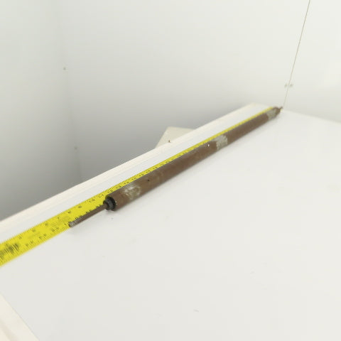 34" W x 1.485" OD Steel Gravity Conveyor Roller 0.435" Shaft 34-7/8" BF