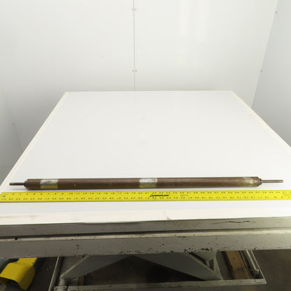 34" W x 1.485" OD Steel Gravity Conveyor Roller 0.435" Shaft 34-7/8" BF