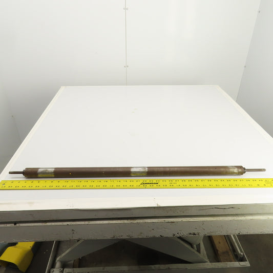 34" W x 1.485" OD Steel Gravity Conveyor Roller 0.435" Shaft 34-7/8" BF