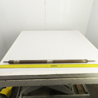 34" W x 1.485" OD Steel Gravity Conveyor Roller 0.435" Shaft 34-7/8" BF