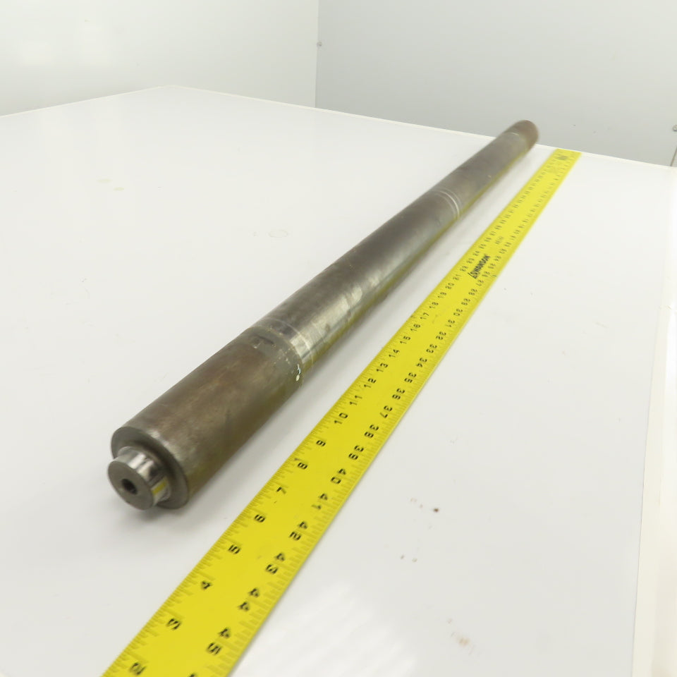 60mm OD Weighted Steel Pinch Plate Roller 1022mm W Face 1057mm OAL 35mm Axle