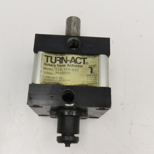 Turn-Act 113-111-A32 Pneumatic Rotary Vane Actuator 180° 3/4" Shaft 1/4" NPT