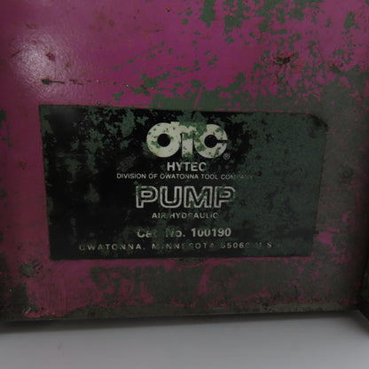 OTC Hytec 100190 Pneumatic Hydraulic Pump 40-125PSI Input Parts/Repair