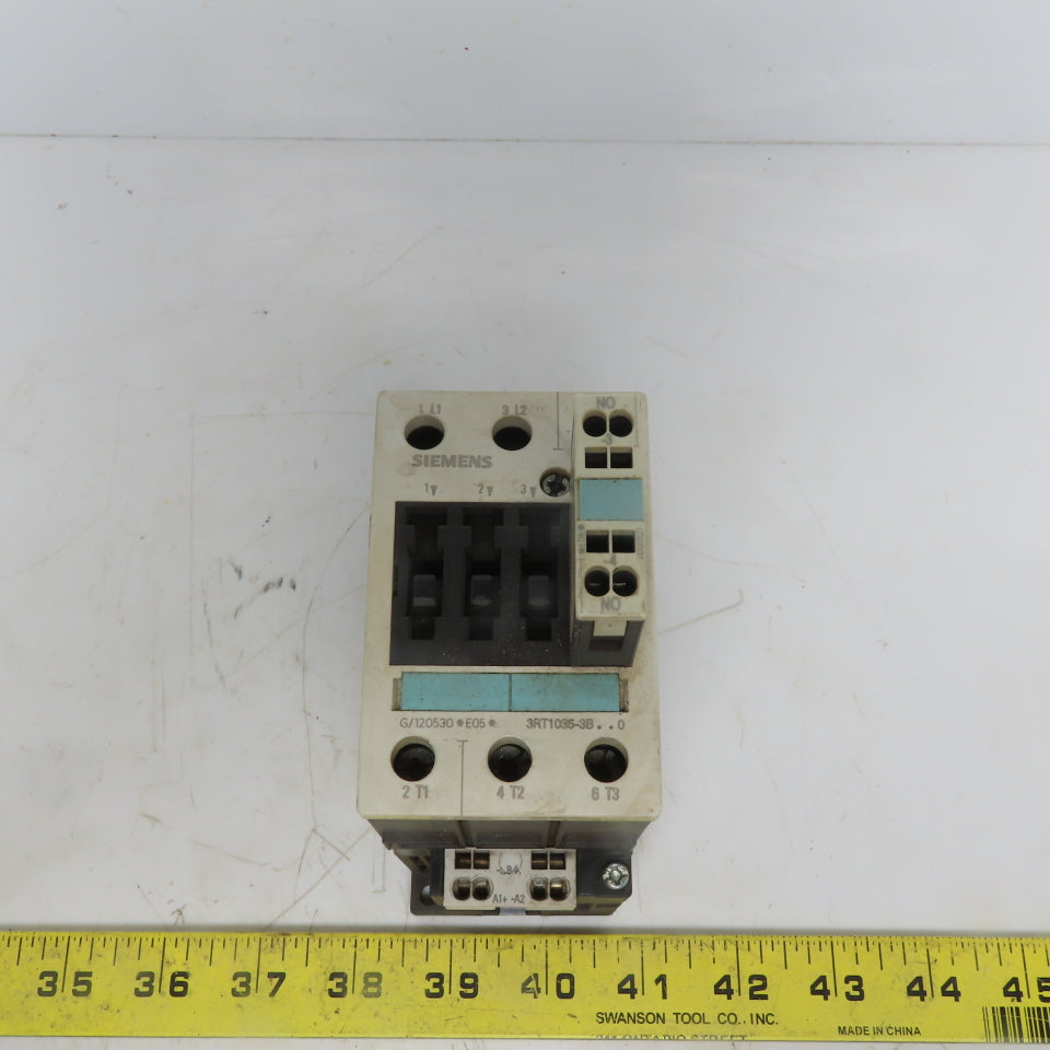 Siemens 3RT1035-3B 3 Pole Contactor W/24V Coil 30Hp