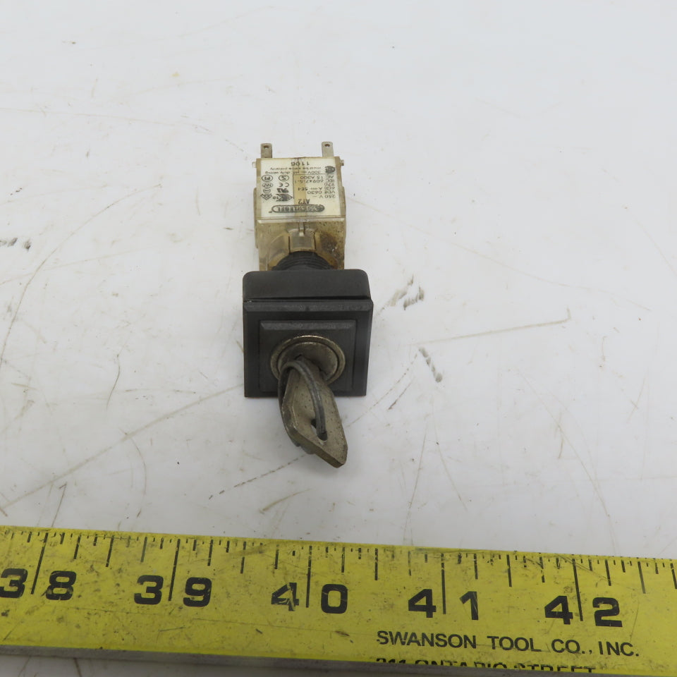 Schlege AT2 Maintained Key Selector Switch 2-Position W/Key 250V