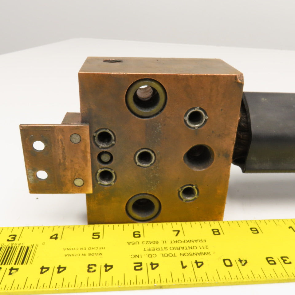 1200 x 8 Resistance Welding Copper Shunt Assembly Mounting Block