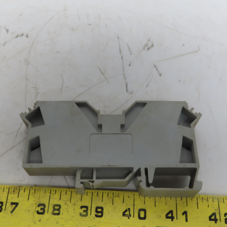 Wago 285-601 POWER CAGE CLAMP Gray Feedthrough Terminal Block 2 Conductor 2 AWG