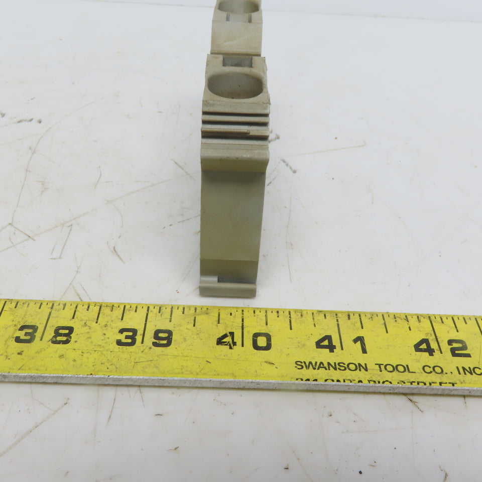 Wago 285-601 POWER CAGE CLAMP Gray Feedthrough Terminal Block 2 Conductor 2 AWG
