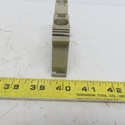 Wago 285-601 POWER CAGE CLAMP Gray Feedthrough Terminal Block 2 Conductor 2 AWG
