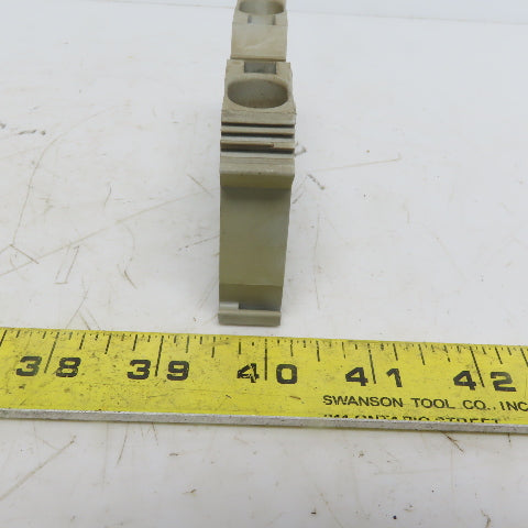 Wago 285-601 POWER CAGE CLAMP Gray Feedthrough Terminal Block 2 Conductor 2 AWG