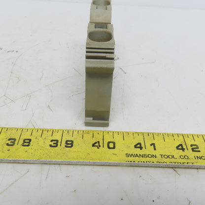 Wago 285-601 POWER CAGE CLAMP Gray Feedthrough Terminal Block 2 Conductor 2 AWG