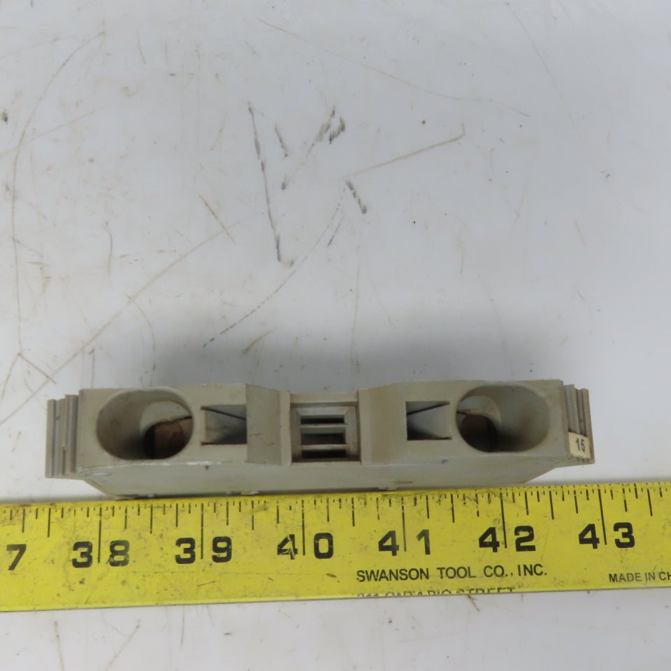 Wago 285-601 POWER CAGE CLAMP Gray Feedthrough Terminal Block 2 Conductor 2 AWG