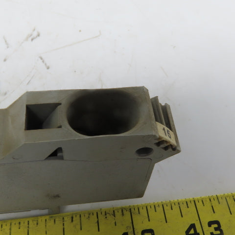 Wago 285-601 POWER CAGE CLAMP Gray Feedthrough Terminal Block 2 Conductor 2 AWG