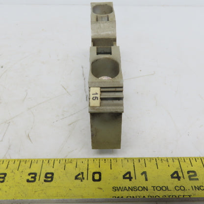 Wago 285-601 POWER CAGE CLAMP Gray Feedthrough Terminal Block 2 Conductor 2 AWG