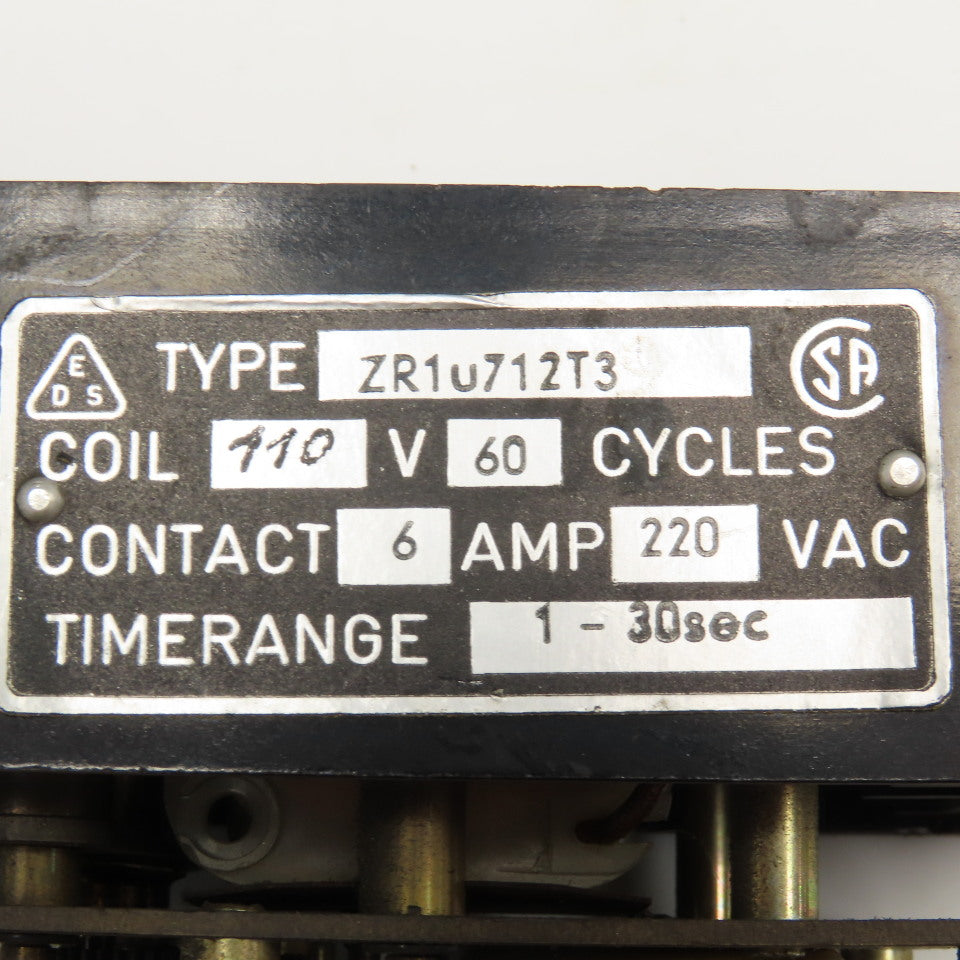 Dold ZR1u712T3 Timing Relay 1-30s 110V 220V Contact Missing Cover