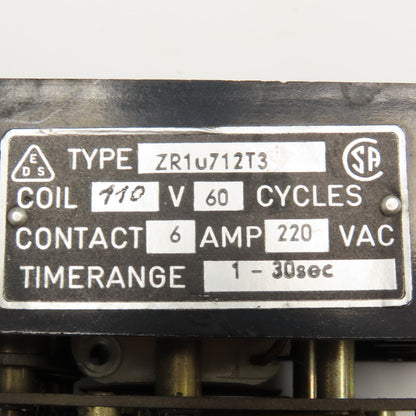 Dold ZR1u712T3 Timing Relay 1-30s 110V 220V Contact Missing Cover
