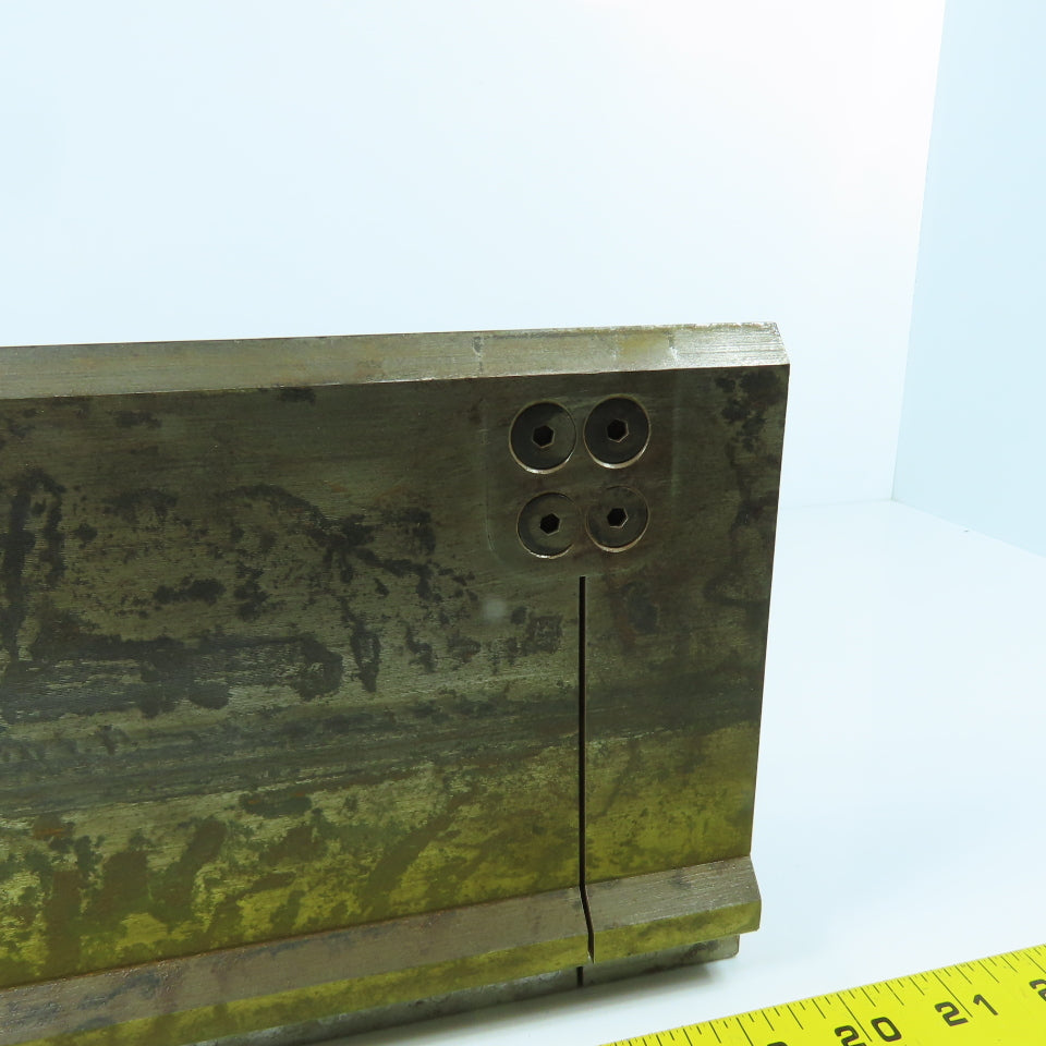 13-1/2" Press Brake 90° Forming Angle Die Block 1/2" Tang 5-1/2" High 5/8" Thick