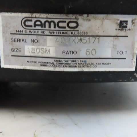 Camco 60:1RDM6H20-270 Rotary Indexer Drive Turn Table 90VDC 1Hp 60:1