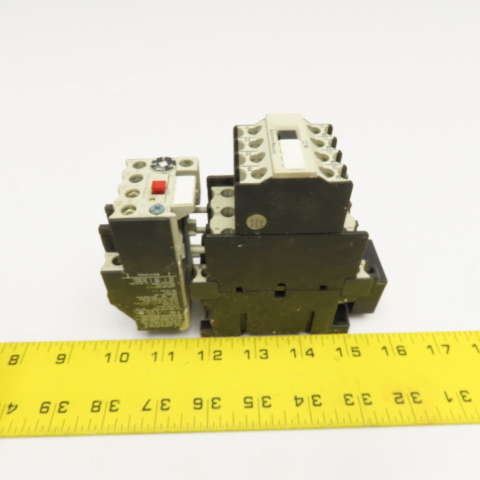 Klockner Moeller DIL0M 600V Contactor 22DILM Aux. Z00-2.4 Overload 1.6-2.6A Trip