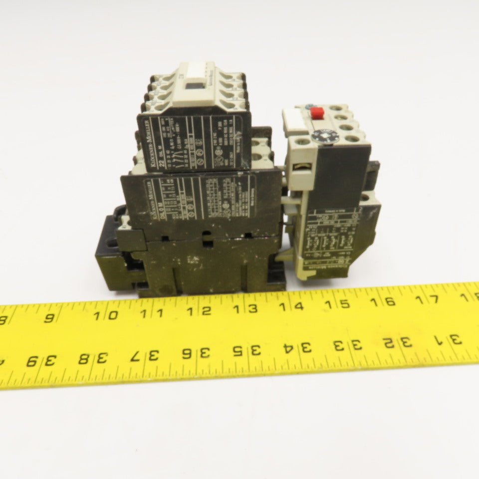 Klockner Moeller DIL0M 600V Contactor 22DILM Aux. Z00-2.4 Overload 1.6-2.6A Trip