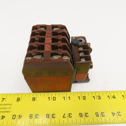 Klockner Moeller DIL 0-52/61 600V 7-1/2Hp 16A Contactor 110V Coil 1.9-3.7A Trip