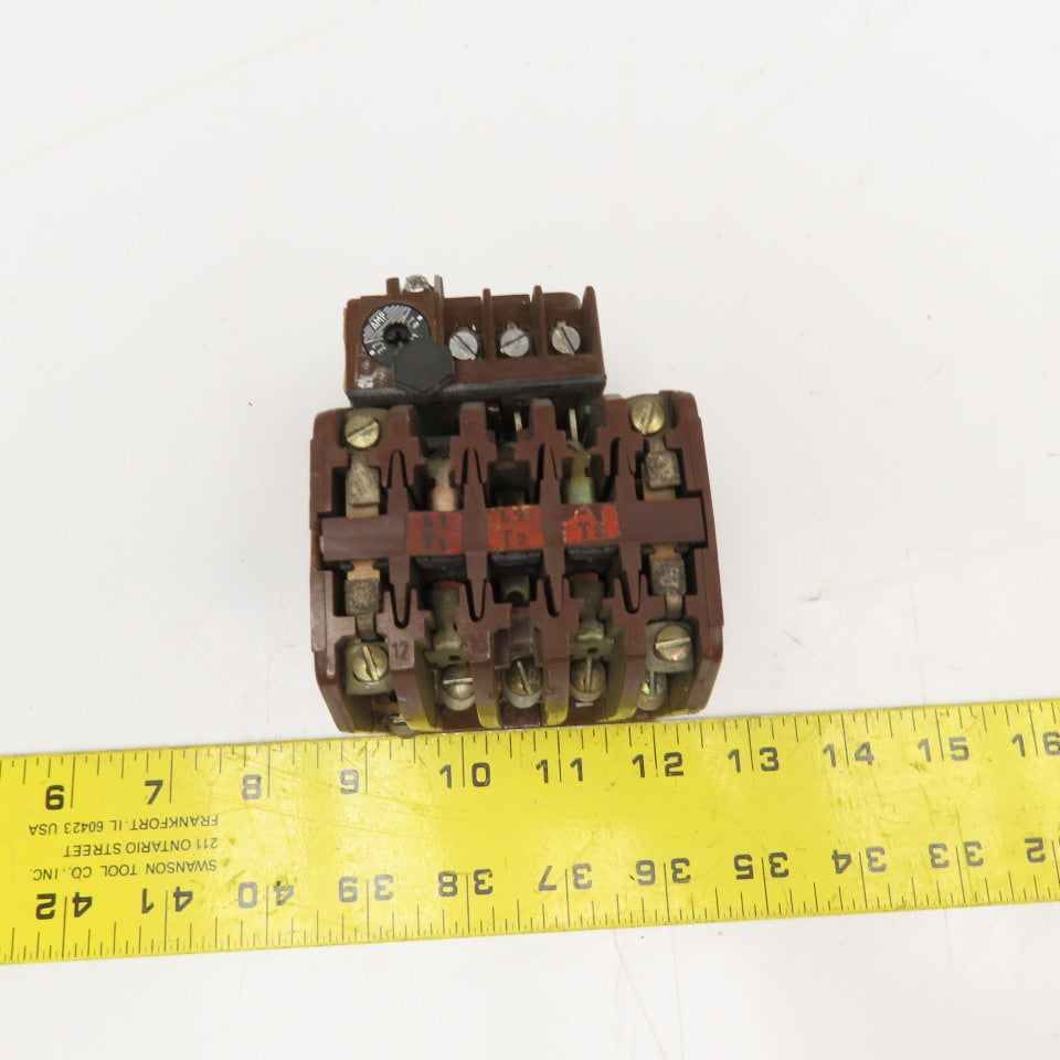 Klockner Moeller DIL 0-52/61 600V 7-1/2Hp 16A Contactor 110V Coil 1.9-3.7A Trip