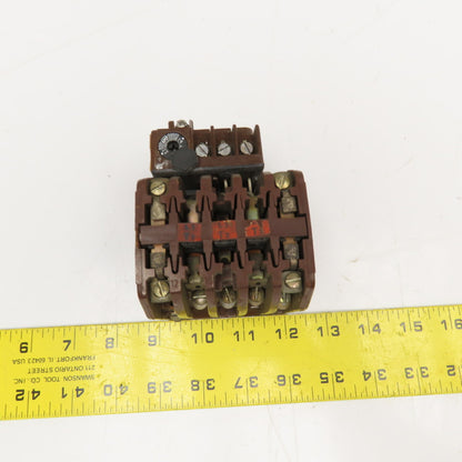 Klockner Moeller DIL 0-52/61 600V 7-1/2Hp 16A Contactor 110V Coil 1.9-3.7A Trip