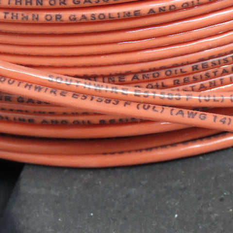 South Wire Orange 14AGW 600V Stranded Wire 600' Spool MTW or THWN or THHN