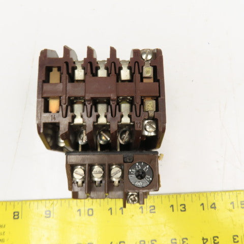 Klockner Moeller DIL0-41 600V 10Hp Contactor 110V Coil Z0-3.7-CNA 1.9-3.7A Trip