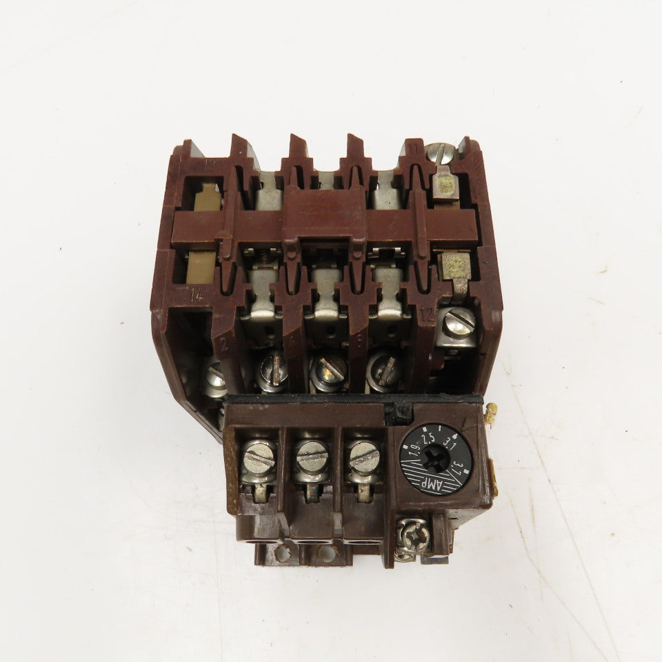 Klockner Moeller DIL0-41 600V 10Hp Contactor 110V Coil Z0-3.7-CNA 1.9-3.7A Trip