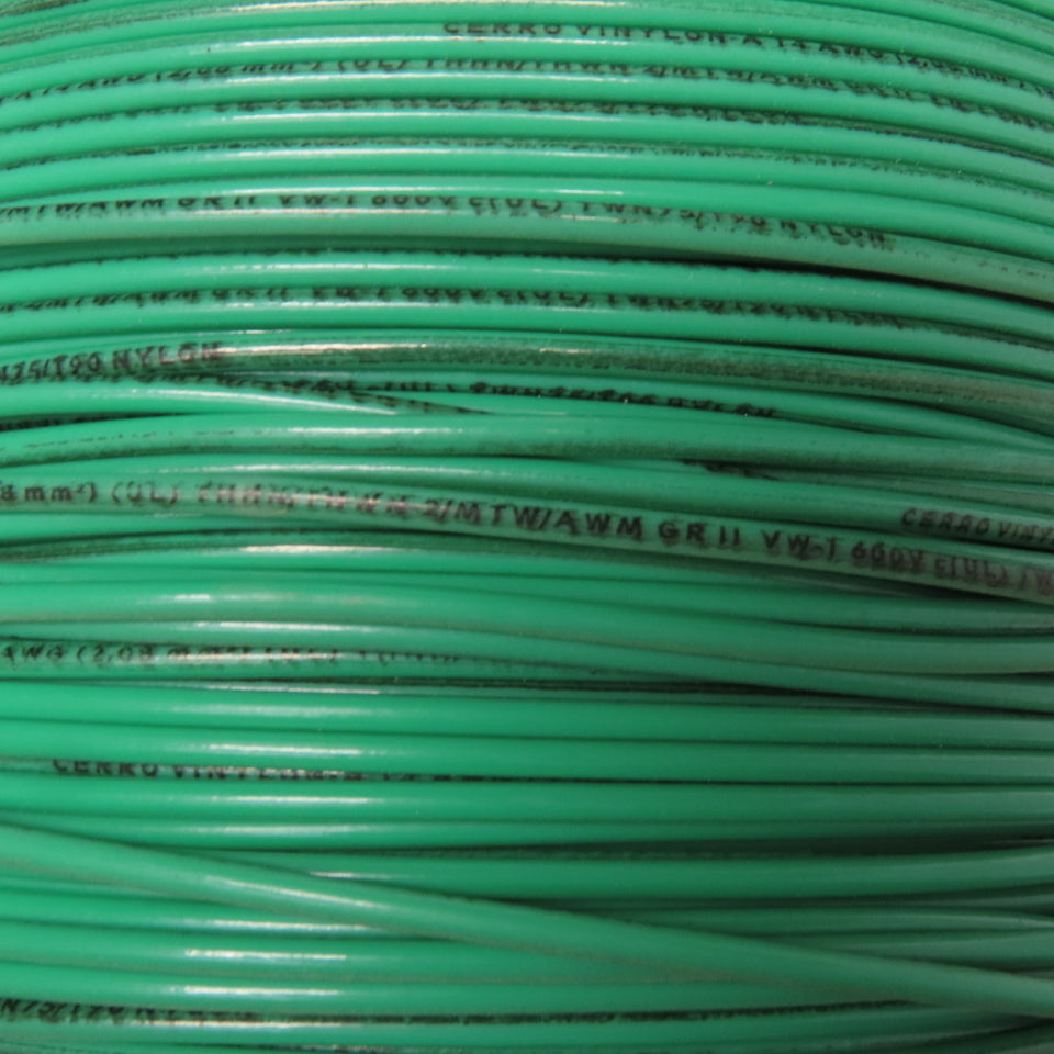 Omni Cable Green 14AGW 600V Stranded Wire THWN / THHN 200' Spool