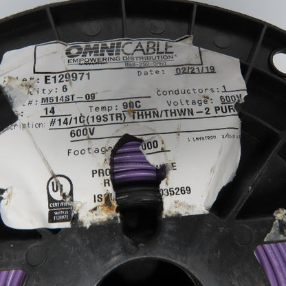 Cerro Vinylon Purole 14AGW 600V Stranded Wire THWN / THHN 230' Spool