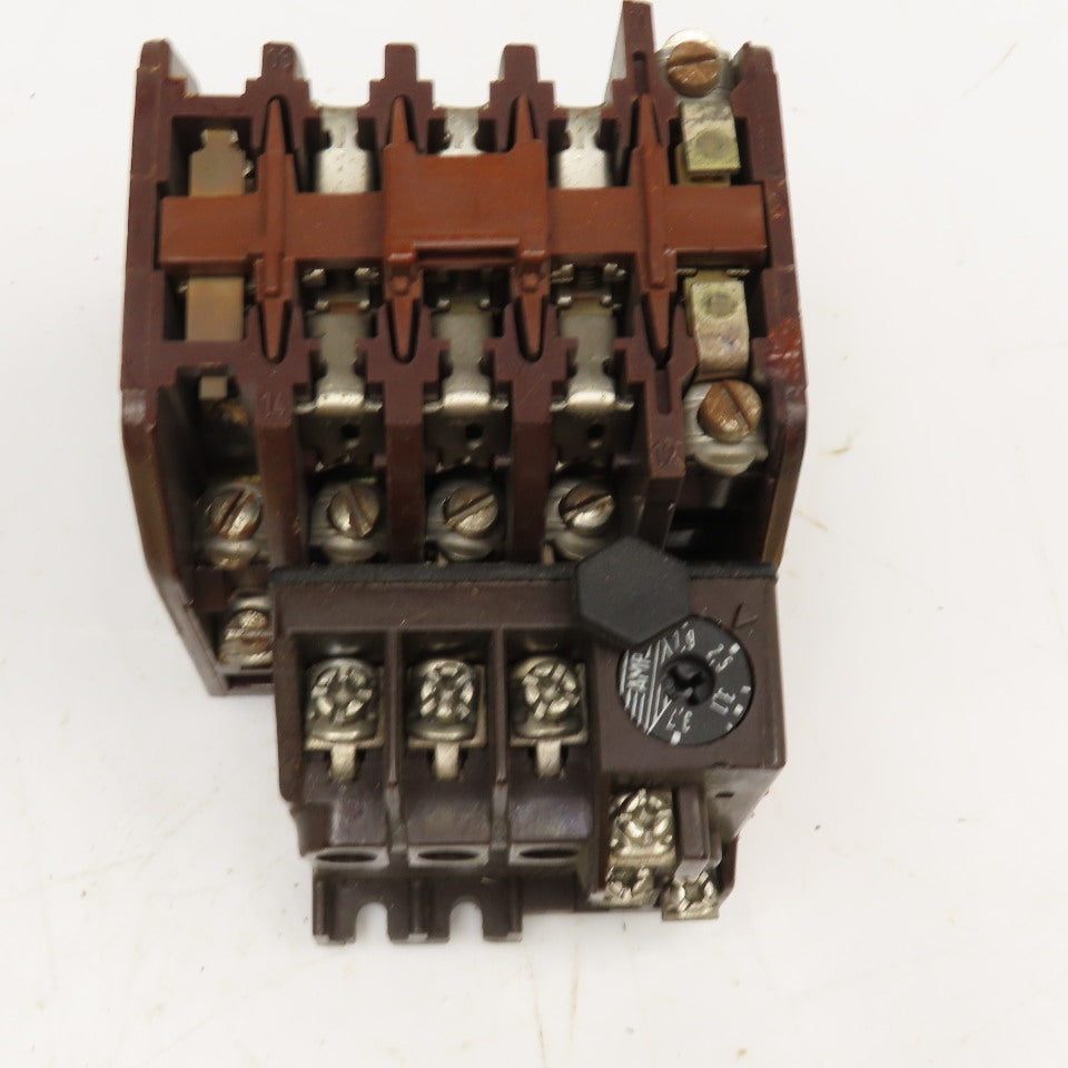 Klockner Moeller DIL0-41-NA 600V Contactor 110V Coil Z0-3.7 Overload 1.9-3.7A