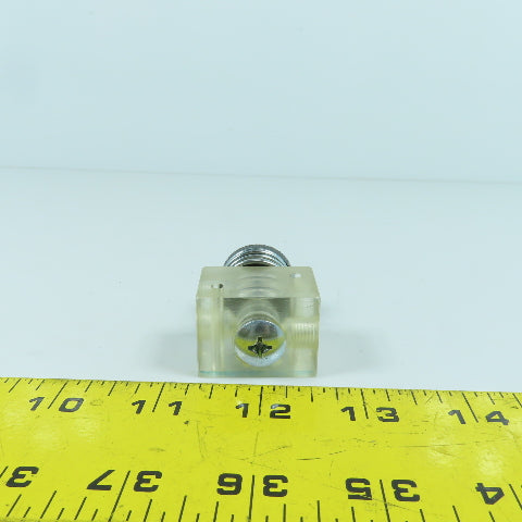 Bachman MA-32 1/8" NPT See-Thru Manual Valve With Spring