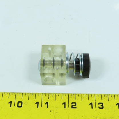Bachman MA-32 1/8" NPT See-Thru Manual Valve With Spring