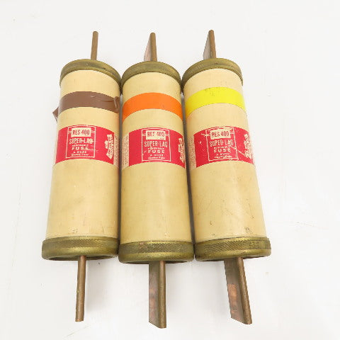 Bussmann RES 400 Super-Lag 400A 600V Renewable Fuse Lot Of 3