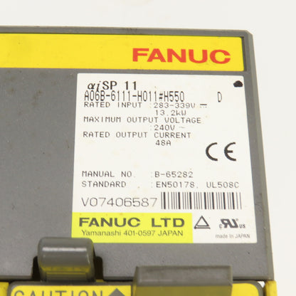 Fanuc A06B-6111-H011 #H550 D Spindle Drive 240V Output
