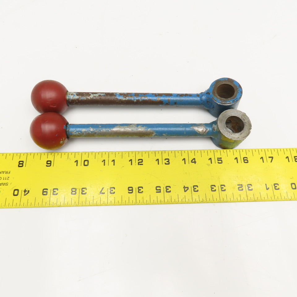 Machine Operator Handle Knob Lever 5/8" Bore 8" OAL Lot of 2