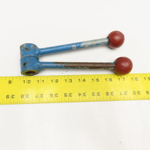 Machine Operator Handle Knob Lever 5/8" Bore 8" OAL Lot of 2