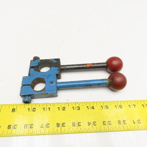 Machine Operator Handle Knob Lever 1" Bore 7-1/2" OAL Lot of 2