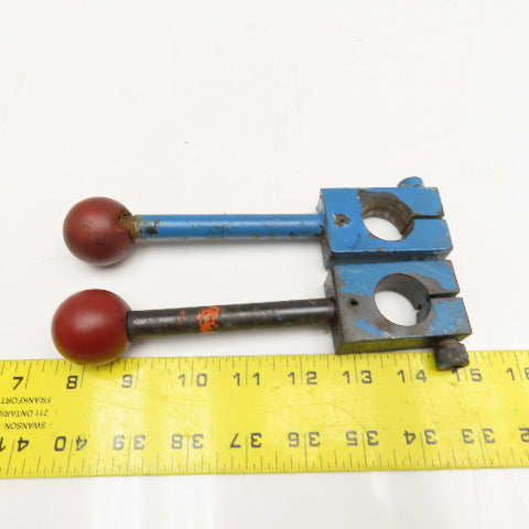Machine Operator Handle Knob Lever 1" Bore 7-1/2" OAL Lot of 2