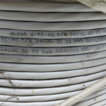 Alpha Wire 23403C 22AWG 3/C Gray Shielded Communication & Control Cable 700'