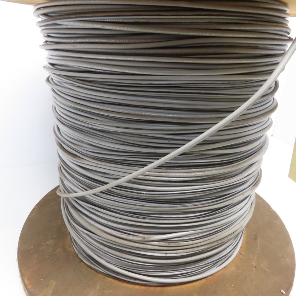 12 AWG Wire Gray Primary Stranded Power Cable AC/DC 1300'