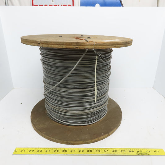 12 AWG Wire Gray Primary Stranded Power Cable AC/DC 1300'
