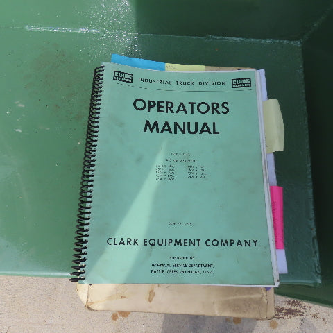 Clark C500 Y300D 30,000 LB Diesel Forklift 204" H 2-Stage 96" Forks Solid Tires