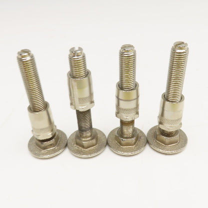 M16-2.0 Metric Threaded Table Floor Leveling Feet 24mm Round Insert Lot Of 4